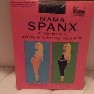 Mama Spanx black footless maternity pantyhose